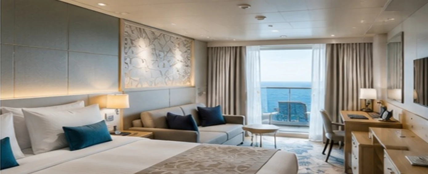 Cruise ship passenger cabin and suite