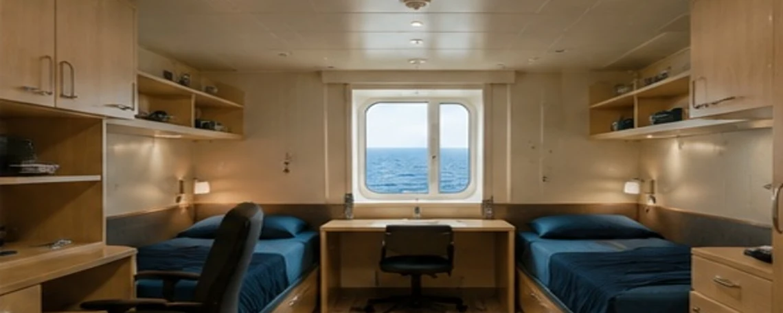 Cruise ship crew accommodation